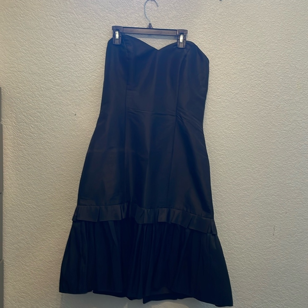 Strapless black dress